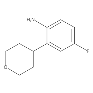 4-Fluoro-2-(tetrahydro-2H-pyran-4-yl)aniline结构式