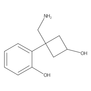 2-[1-(Aminomethyl)-3-hydroxycyclobutyl]phenol结构式