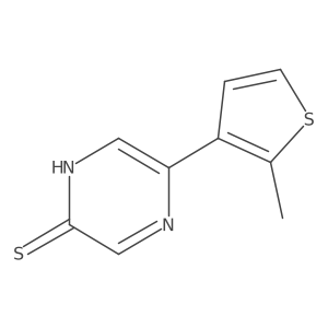 2(1H)-Pyrazinethione, 5-(2-methyl-3-thienyl)- Structure
