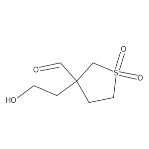 3-(2-Hydroxyethyl)tetrahydrothiophene-3-carbaldehyde 1,1-dioxide Structure