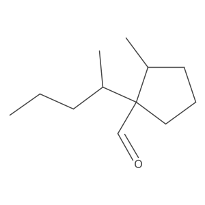 2-Methyl-1-(pentan-2-yl)cyclopentane-1-carbaldehyde结构式