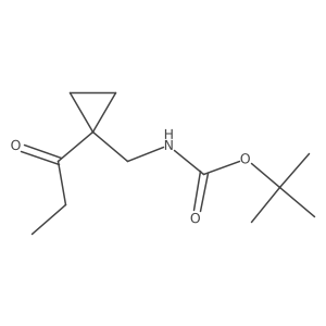 tert-butyl N-[(1-propanoylcyclopropyl)methyl]carbamate结构式