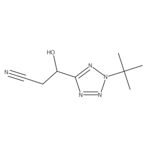 3-(2-tert-butyl-2H-1,2,3,4-tetrazol-5-yl)-3-hydroxypropanenitrile Structure