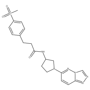 N-(1-([1,2,4]triazolo[4,3-b]pyridazin-6-yl)pyrrolidin-3-yl)-3-(4-(methylsulfonyl)phenyl)propanamide Structure