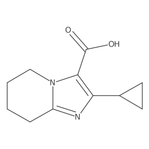 2-Cyclopropyl-5H,6H,7H,8H-imidazo[1,2-a]pyridine-3-carboxylic acid结构式