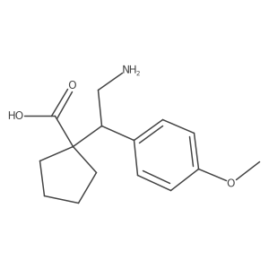 1-[2-Amino-1-(4-methoxyphenyl)ethyl]cyclopentane-1-carboxylic acid结构式