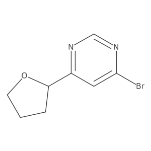 4-Bromo-6-(tetrahydrofuran-2-yl)pyrimidine结构式