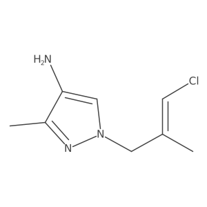 1-(3-chloro-2-methylprop-2-en-1-yl)-3-methyl-1H-pyrazol-4-amine Structure