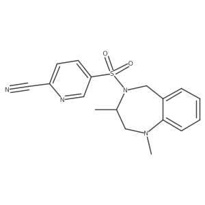 5-[(1,3-dimethyl-2,3,4,5-tetrahydro-1H-1,4-benzodiazepin-4-yl)sulfonyl]pyridine-2-carbonitrile Structure