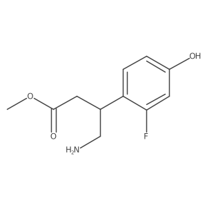 Methyl 4-amino-3-(2-fluoro-4-hydroxyphenyl)butanoate结构式