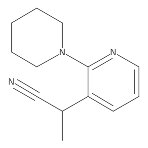 2-[2-(Piperidin-1-yl)pyridin-3-yl]propanenitrile结构式