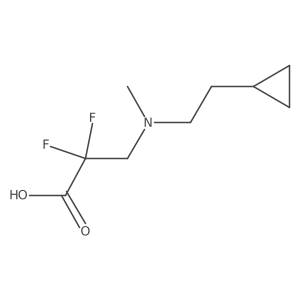 3-[(2-Cyclopropylethyl)(methyl)amino]-2,2-difluoropropanoic acid Structure