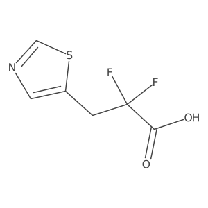 2,2-Difluoro-3-(1,3-thiazol-5-yl)propanoic acid Structure