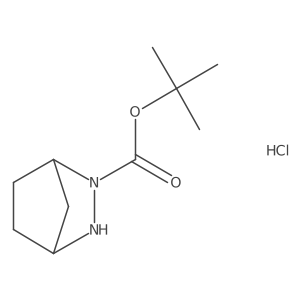 Tert-butyl 2,3-diazabicyclo[2.2.1]heptane-2-carboxylate hydrochloride结构式
