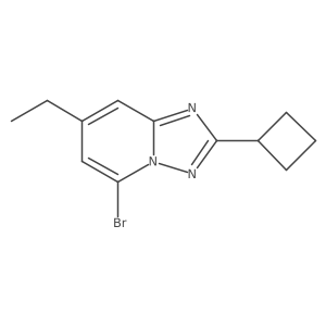 5-Bromo-2-cyclobutyl-7-ethyl-[1,2,4]triazolo[1,5-a]pyridine Structure