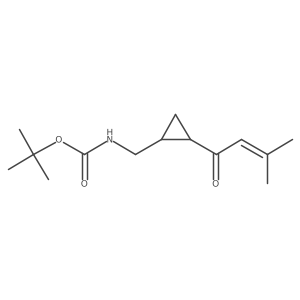 tert-butyl N-{[2-(3-methylbut-2-enoyl)cyclopropyl]methyl}carbamate结构式