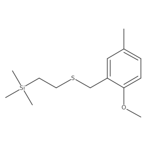 (2-{[(2-Methoxy-5-methylphenyl)methyl]sulfanyl}ethyl)trimethylsilane Structure