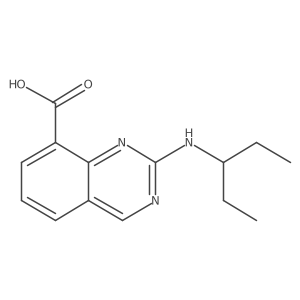 2-[(Pentan-3-yl)amino]quinazoline-8-carboxylic acid结构式