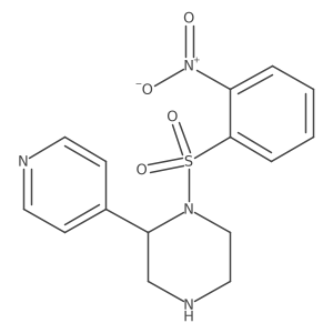 1-(2-Nitrobenzenesulfonyl)-2-(pyridin-4-yl)piperazine Structure
