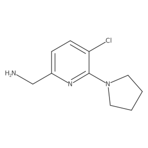[5-Chloro-6-(pyrrolidin-1-yl)pyridin-2-yl]methanamine Structure