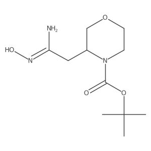 tert-butyl 3-[(N-hydroxycarbamimidoyl)methyl]morpholine-4-carboxylate结构式