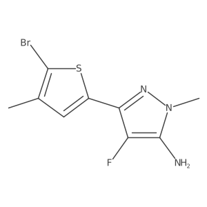 3-(5-bromo-4-methylthiophen-2-yl)-4-fluoro-1-methyl-1H-pyrazol-5-amine结构式