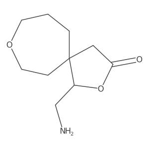1-(Aminomethyl)-2,8-dioxaspiro[4.6]undecan-3-one结构式