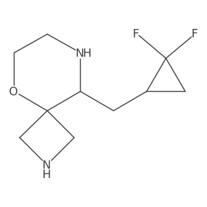 9-[(2,2-Difluorocyclopropyl)methyl]-5-oxa-2,8-diazaspiro[3.5]nonane结构式