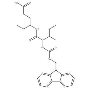 4-[2-({[(9H-fluoren-9-yl)methoxy]carbonyl}amino)-3-methylpentanamido]hexanoic acid Structure