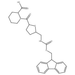 1-{5-[({[(9H-fluoren-9-yl)methoxy]carbonyl}amino)methyl]oxolane-2-carbonyl}piperidine-2-carboxylic acid Structure