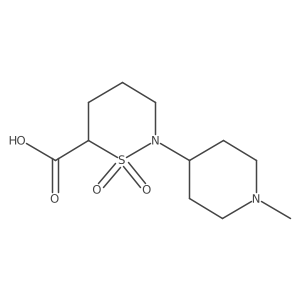 2-(1-Methylpiperidin-4-yl)-1,1-dioxo-1lambda6,2-thiazinane-6-carboxylic acid结构式