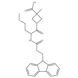 1-[2-({[(9H-fluoren-9-yl)methoxy]carbonyl}amino)-4-(methylsulfanyl)butanoyl]-3-methylazetidine-3-carboxylic acid Structure