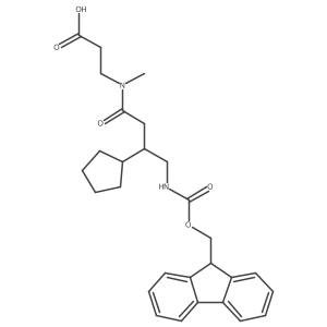 3-[3-cyclopentyl-4-({[(9H-fluoren-9-yl)methoxy]carbonyl}amino)-N-methylbutanamido]propanoic acid Structure