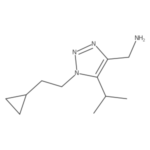 [1-(2-cyclopropylethyl)-5-(propan-2-yl)-1H-1,2,3-triazol-4-yl]methanamine结构式