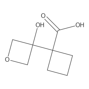 1-(3-Hydroxyoxetan-3-yl)cyclobutane-1-carboxylic acid Structure