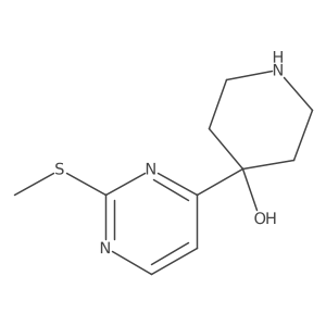 4-[2-(Methylsulfanyl)pyrimidin-4-yl]piperidin-4-ol Structure