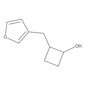 2-[(Furan-3-yl)methyl]cyclobutan-1-ol结构式