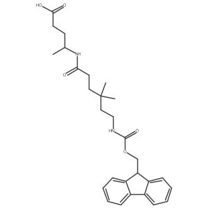 4-[6-({[(9H-fluoren-9-yl)methoxy]carbonyl}amino)-4,4-dimethylhexanamido]pentanoic acid结构式