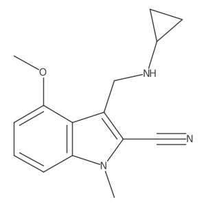 3-[(cyclopropylamino)methyl]-4-methoxy-1-methyl-1H-indole-2-carbonitrile Structure