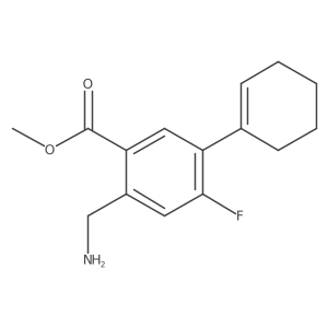Methyl 2-(aminomethyl)-5-(cyclohex-1-en-1-yl)-4-fluorobenzoate结构式