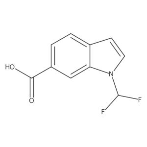 1-(difluoromethyl)-1H-indole-6-carboxylic acid结构式