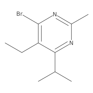 4-Bromo-5-ethyl-2-methyl-6-(propan-2-yl)pyrimidine结构式