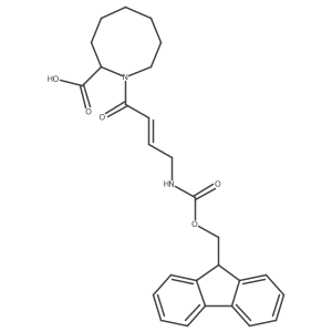 1-[4-({[(9H-fluoren-9-yl)methoxy]carbonyl}amino)but-2-enoyl]azocane-2-carboxylic acid Structure