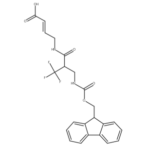 4-{2-[({[(9H-fluoren-9-yl)methoxy]carbonyl}amino)methyl]-3,3,3-trifluoropropanamido}but-2-enoic acid Structure