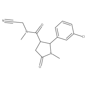 2-(3-Chlorophenyl)-N-(cyanomethyl)-N,1-dimethyl-5-oxopyrrolidine-3-carboxamide结构式