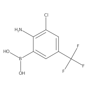 [2-Amino-3-chloro-5-(trifluoromethyl)phenyl]boronic acid结构式