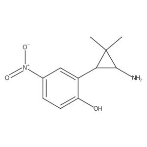 rac-2-[(1R,3R)-3-amino-2,2-dimethylcyclopropyl]-4-nitrophenol Structure