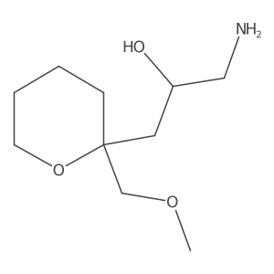 1-Amino-3-[2-(methoxymethyl)oxan-2-yl]propan-2-ol结构式