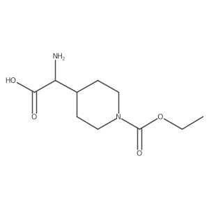 2-Amino-2-[1-(ethoxycarbonyl)piperidin-4-yl]acetic acid结构式