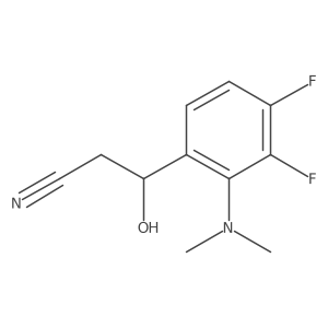 3-[2-(Dimethylamino)-3,4-difluorophenyl]-3-hydroxypropanenitrile结构式